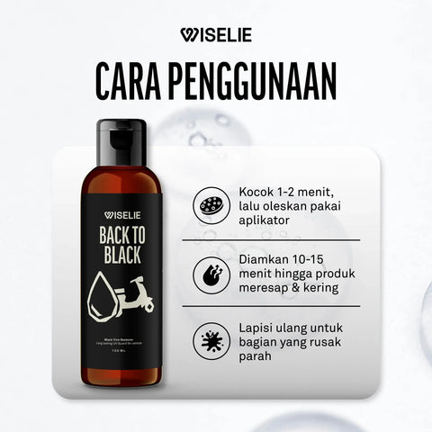 Cara menggunakan cairan penghitam dan pengkilap body kendaraan motor