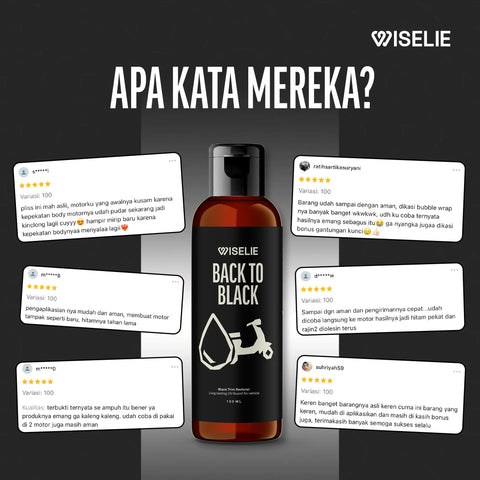 Testimoni pelanggan yang telah membeli back to black kendaraan motor