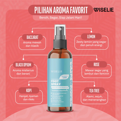 Varian aroma favorit untuk semprotan penghilang bau kaki