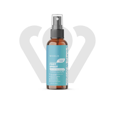 Wiselie Foot Mist disemprotkan ke telapak kaki