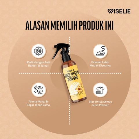 Wiselie Fabric Hygiene Perfume sebagai parfum pakaian anti kusut