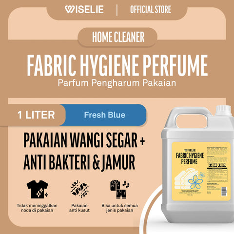 Wiselie Fabric Hygiene Perfume aroma Fresh Blue ukuran 1 liter
