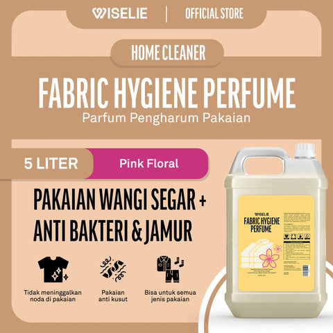 Wiselie Fabric Hygiene Perfume aroma Pink Floral ukuran 5 liter