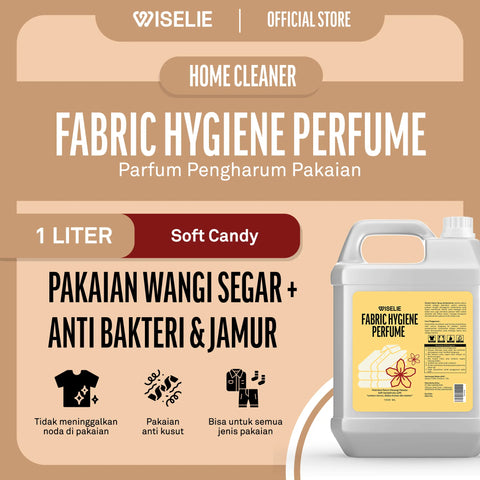 Wiselie Fabric Hygiene Perfume aroma Soft Candy ukuran 1 liter