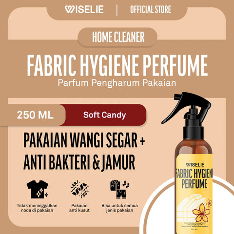 Wiselie Fabric Hygiene Perfume aroma Soft Candy ukuran 250ml