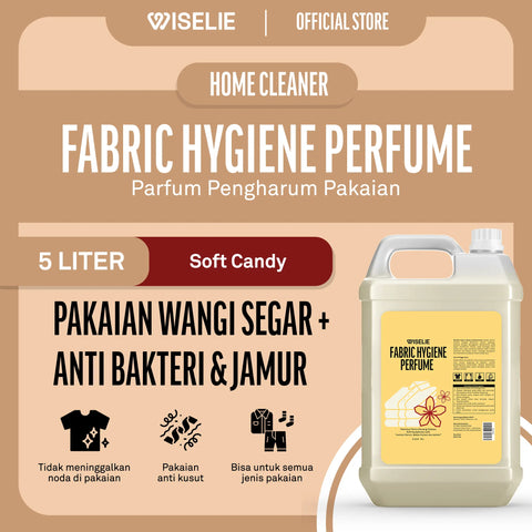 Wiselie Fabric Hygiene Perfume aroma Soft Candy ukuran 5 liter