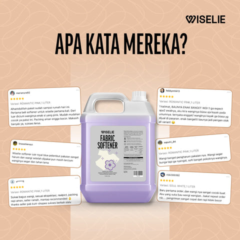 Testimoni pelanggan yang telah membeli pelembut pakaian wiselie