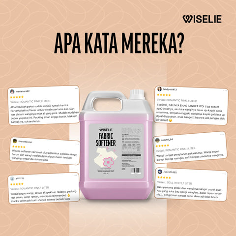 Testimoni pelanggan yang telah membeli pelembut pakaian wiselie