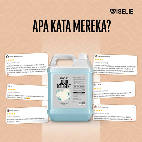 Testimoni pelanggan yang telah membeli deterjen cair wiselie