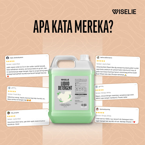 Testimoni pelanggan yang telah membeli deterjen cair wiselie