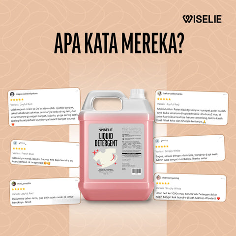 Testimoni pelanggan yang telah membeli deterjen cair wiselie
