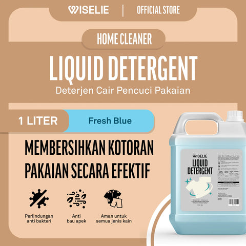 Produk deterjen cair wiselie aroma fresh blue 1 liter