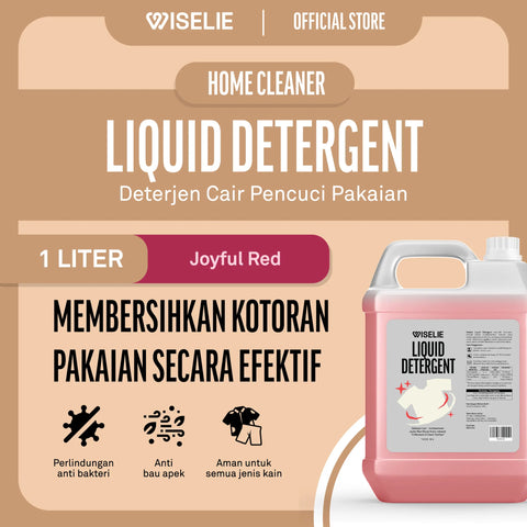 Produk deterjen cair wiselie aroma joyful red 1 liter