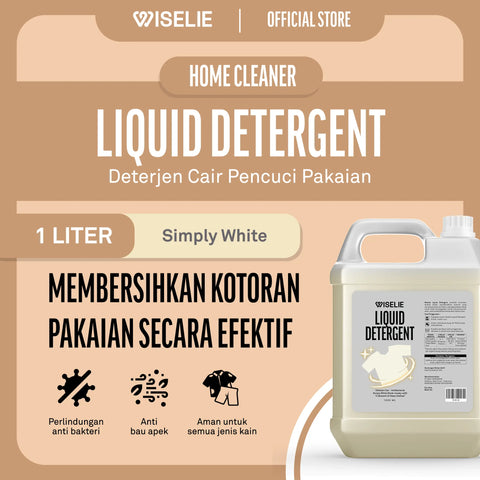 Produk deterjen cair wiselie aroma simply white 1 liter