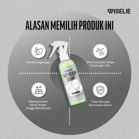 Wiselie pembersih kerak granit yang aman tanpa HCL