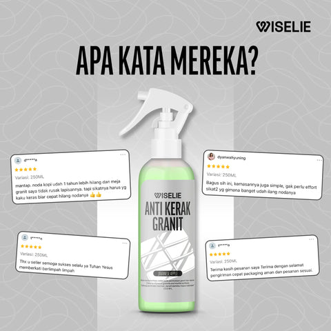 Testimoni pelanggan yang telah membeli produk anti kerak granit wiselie