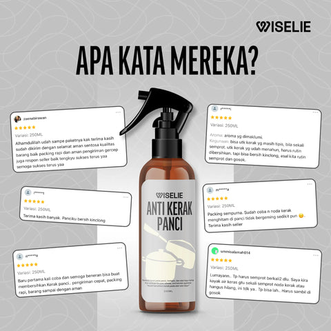 Testimoni pelanggan yang telah membeli pembersih anti kerak pada panci