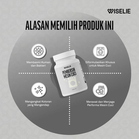 Wiselie Pembersih Mesin Cuci untuk membersihkan kerak kotoran