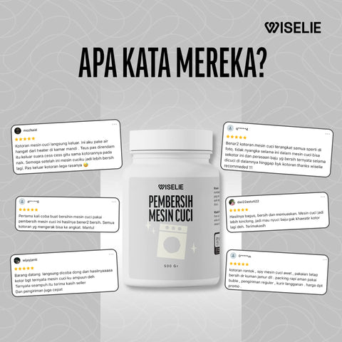Testimoni pelanggan yang telah membersihkan mesin cuci sehingga lebih awet