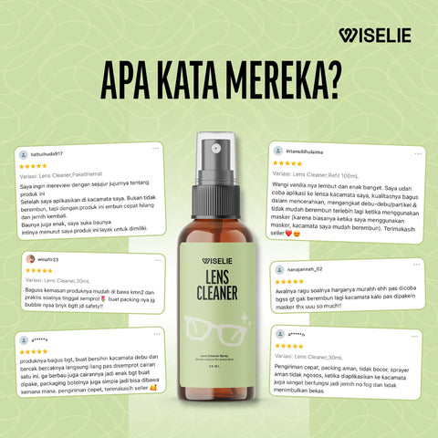 Testimoni pelanggan yang telah membeli pembersih lensa wiselie