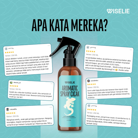 Testimoni pelanggan yang telah membeli semprotan anti cicak