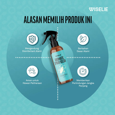 Wiselie semprotan pengusir kecoa alami di rumah