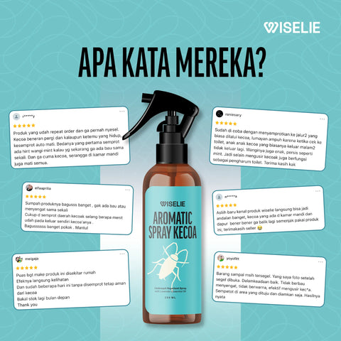 Testimoni pelanggan yang telah membeli semprotan anti kecoa
