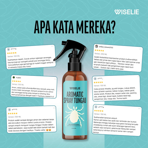 Testimoni pelanggan yang telah membeli semprotan anti tungau