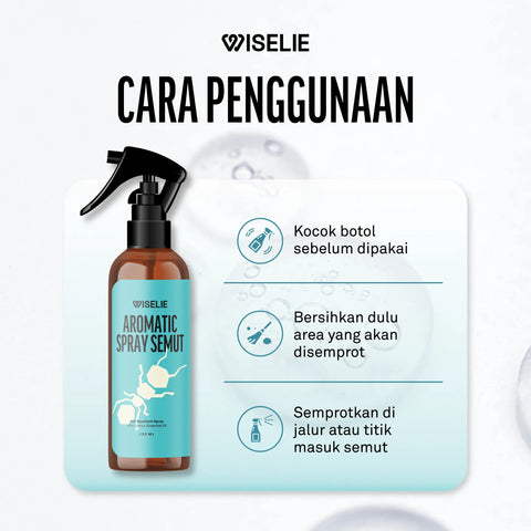 Cara menghilangkan semut di jalur dinding dengan semprotan semut Wiselie