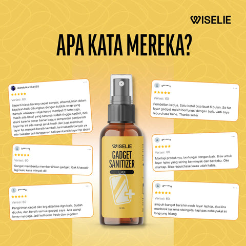 Testimoni pelanggan yang telah membeli gadget sanitizer dari wiselie