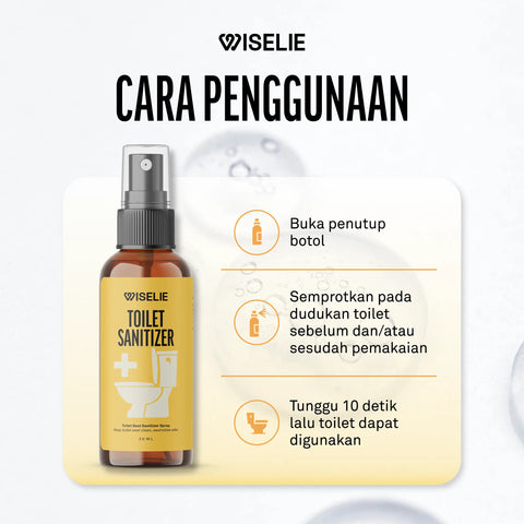 Cara membersihkan dudukan toilet secara praktis dengan sanitizer