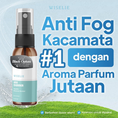 Wiselie Cairan Pembersih Kacamata Anti Fog Pembersih Kacamata Spray Anti Fog Pembersih Kacamata AntiFog Anti Embun Anti Uap Pembersih Lensa