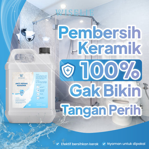 Wiselie Anti Kerak Kamar Mandi Extract 100% Bersih Pembersih Toilet Anti Kerak FREE Kuas