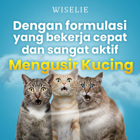 Wiselie Pengusir Kucing Ampuh 100% Bahan Alami Aman Untuk Tumbuhan