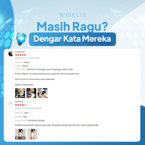 Wiselie Spray Pembasmi Serangga Bugs Killer Organik Bahan Alami Pembunuh Serangga Pembunuh Kutu