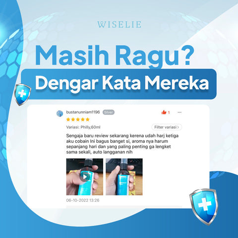 Wiselie Deodorant Spray Anti Bau Badan Penghilang Bau Ampuh Hingga 24jam Deodorant Bahan Alami Non Alkohol Aman Untuk Kulit