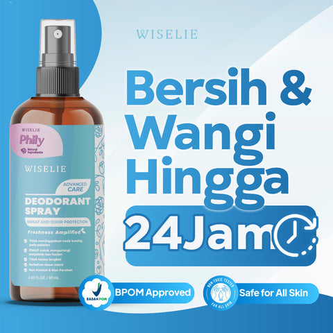 Wiselie Deodorant Spray Anti Bau Badan Penghilang Bau Ampuh Hingga 24jam Deodorant Bahan Alami Non Alkohol Aman Untuk Kulit