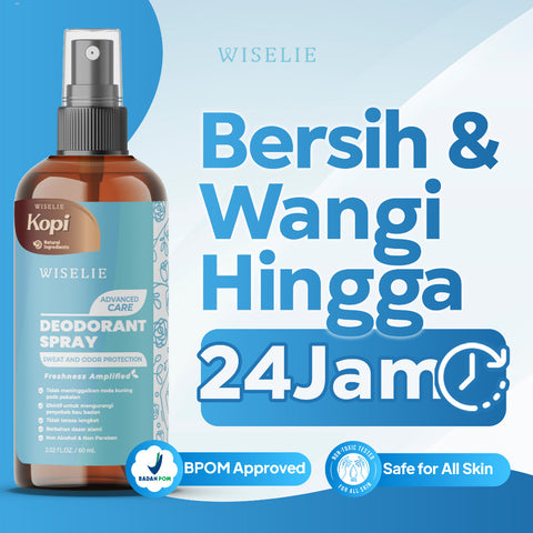Wiselie Deodorant Spray Anti Bau Badan Penghilang Bau Ampuh Hingga 24jam Deodorant Bahan Alami Non Alkohol Aman Untuk Kulit