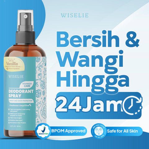 Wiselie Deodorant Spray Anti Bau Badan Penghilang Bau Ampuh Hingga 24jam Deodorant Bahan Alami Non Alkohol Aman Untuk Kulit