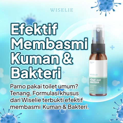 Wiselie Toilet Seat Spray Sanitizer 30 ML Toilet Seat Disinfectant Pembersih Dudukan Toilet Pembersih WC Disinfektan Anti Bakteri Anti