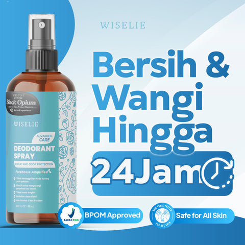 Wiselie Deodorant Spray Anti Bau Badan Penghilang Bau Ampuh Hingga 24jam Deodorant Bahan Alami Non Alkohol Aman Untuk Kulit