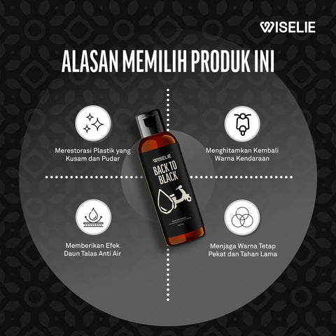 Wiselie Back to Black pengkilap body kendaraan motor