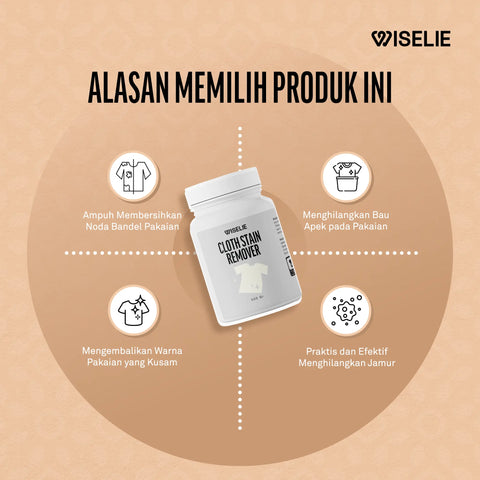 Wiselie Paket Bundling Cloth Stain Remover, Pemebersih Mesin Cuci dan Gadget Sanitizer