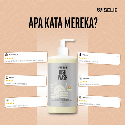 Wiselie Paket Bundling Sabun Cuci Piring, Pembersih Dapur dan Pembersih Kulkas Aman Bersih Anti Bakteri