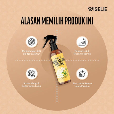 Wiselie Fabric Hygiene Perfume sebagai parfum pakaian anti kusut