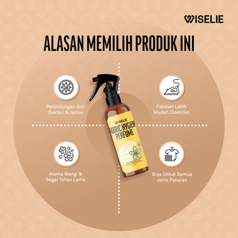 Wiselie Fabric Hygiene Perfume sebagai parfum pakaian anti kusut