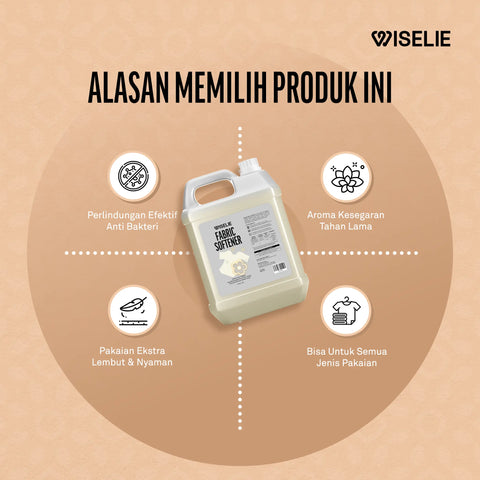 Wiselie pelembut dan pewangi pakaian anti bakteri