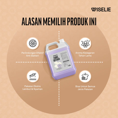 Wiselie pelembut dan pewangi pakaian anti bakteri