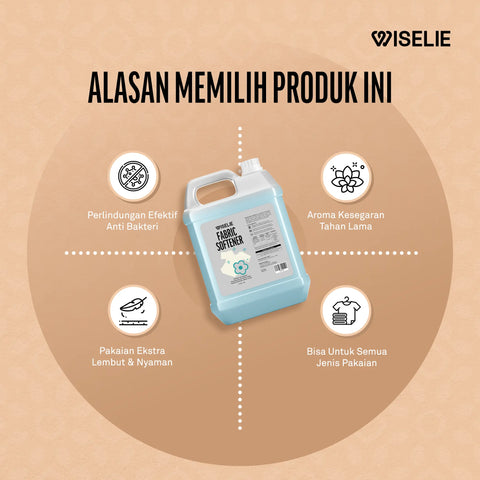 Wiselie pelembut dan pewangi pakaian anti bakteri