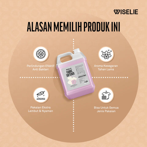 Wiselie pelembut dan pewangi pakaian anti bakteri